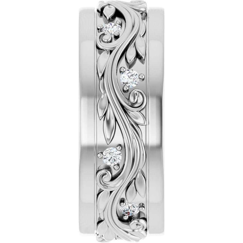 14K White Gold 1/4 CTW Natural Diamond Band Size 7
