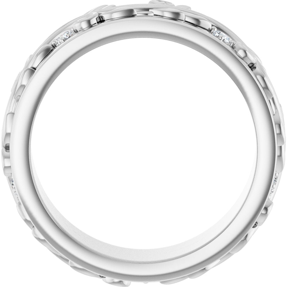 14K White Gold 1/4 CTW Natural Diamond Band Size 7