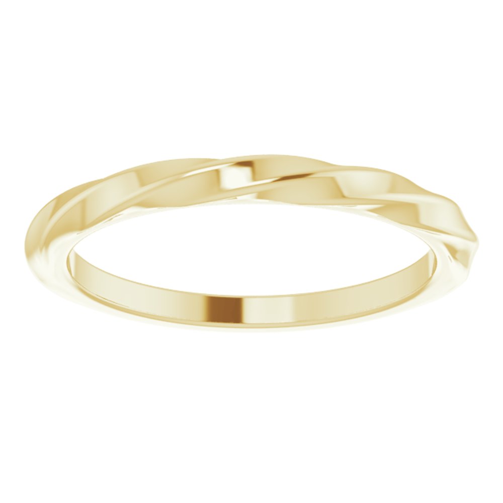 14K White Gold Twisted Stackable Ring