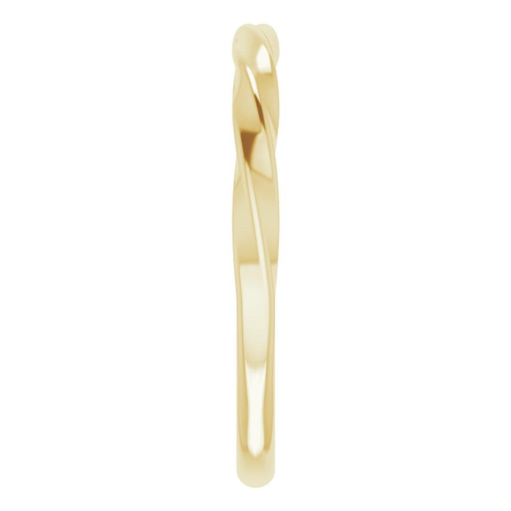 14K White Gold Twisted Stackable Ring