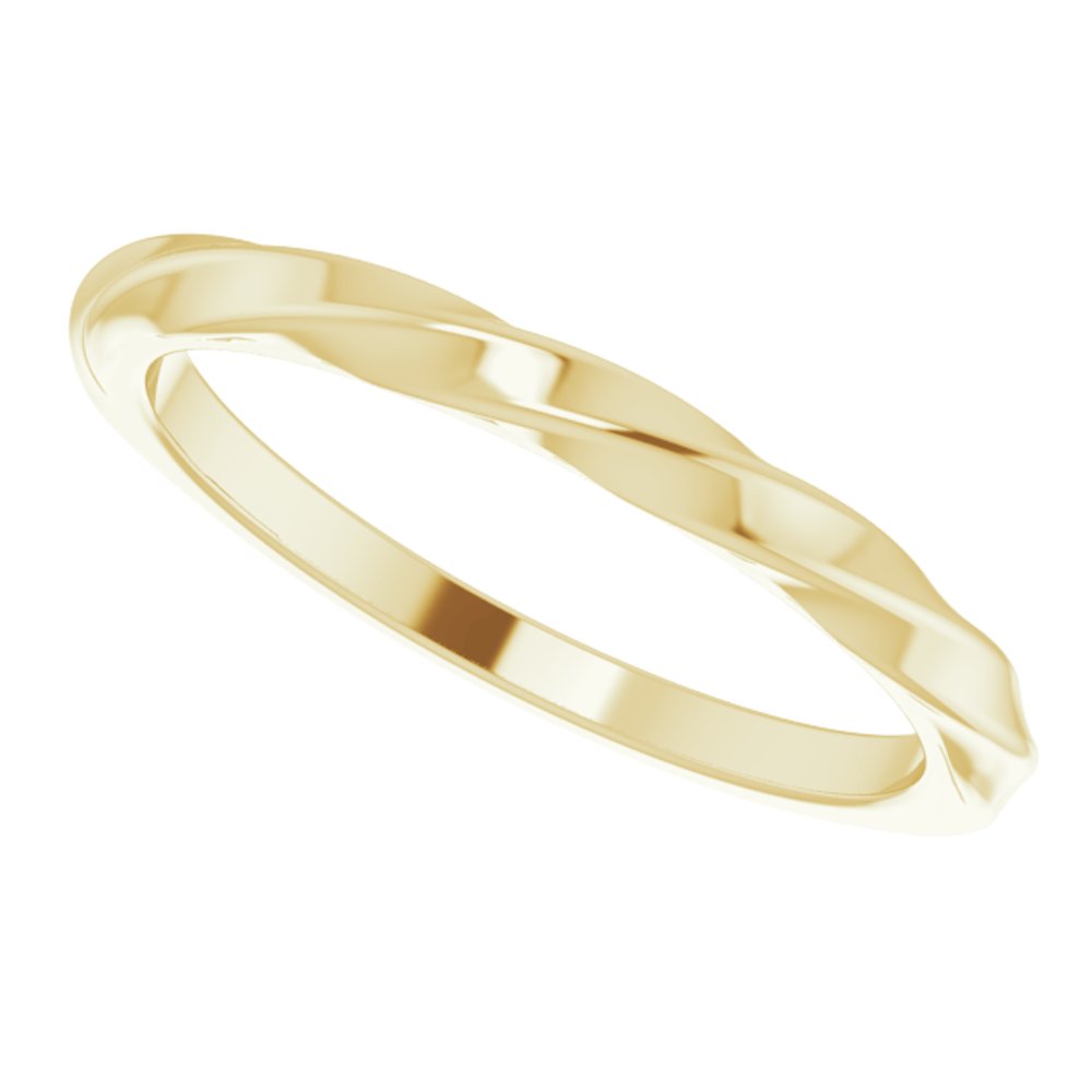 14K Yellow Gold Twisted Stackable Ring