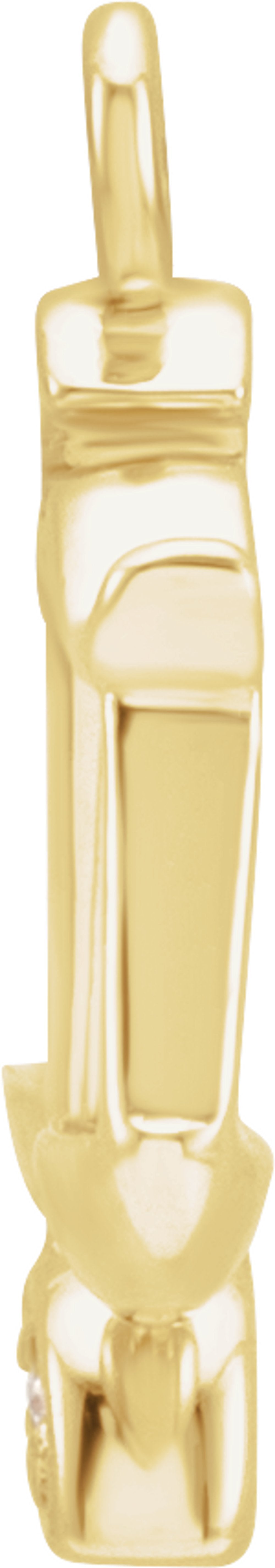 14K Yellow Petite Pavé™ .01 CTW Natural Diamond Libra Dangle