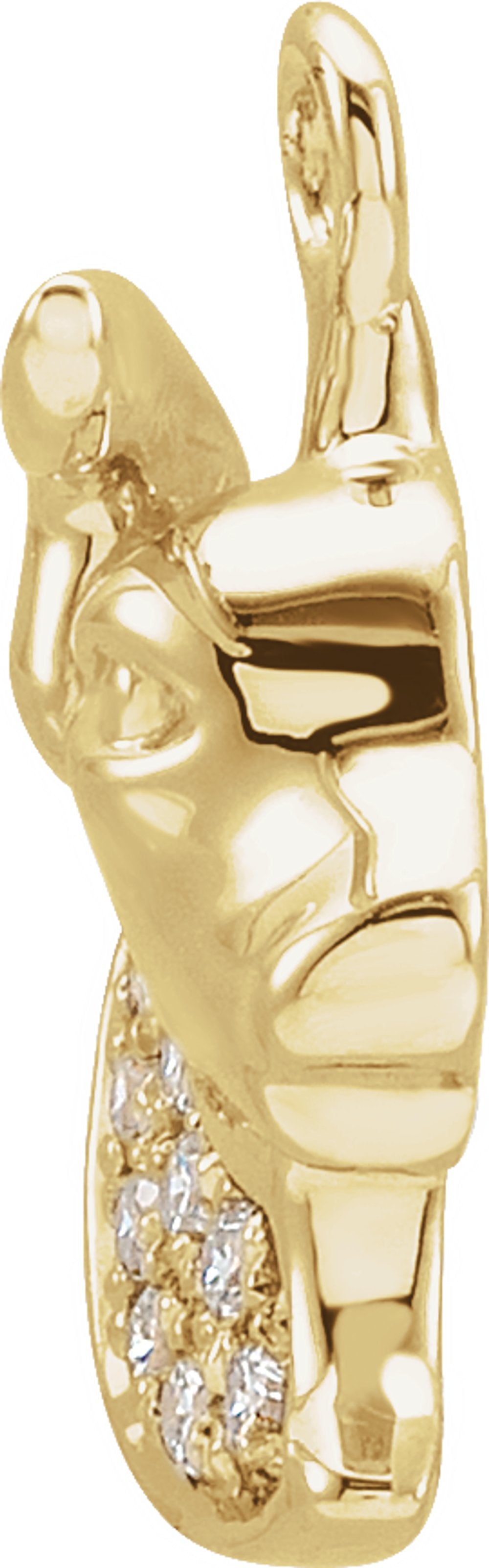14K Yellow Petite Pavé™ .04 CTW Natural Diamond Taurus Dangle