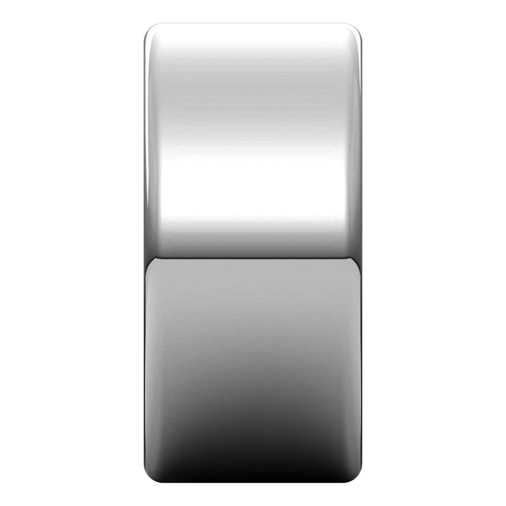 18K White Gold 10 mm Round-Edge Comfort-Fit Flat Band Size 6