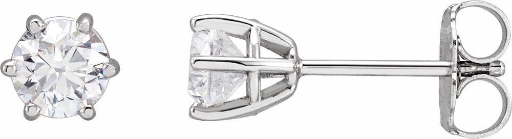 14K White Gold 3/4 CTW Lab-Grown Diamond Earrings