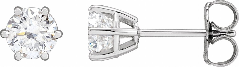 14K White Gold 1 CTW Lab-Grown Diamond Earrings