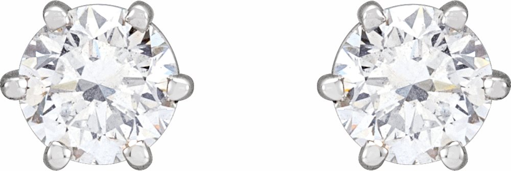 14K White Gold 1 CTW Lab-Grown Diamond Earrings