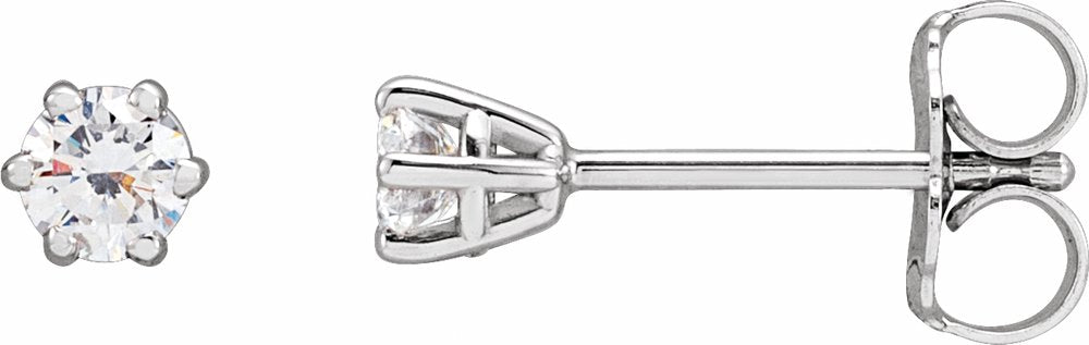 14K White Gold 1/4 CTW Lab-Grown Diamond Earrings