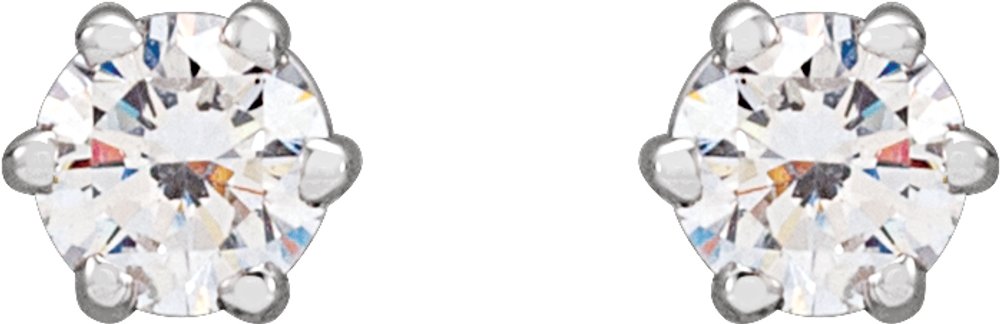 14K White Gold 1/4 CTW Lab-Grown Diamond Earrings