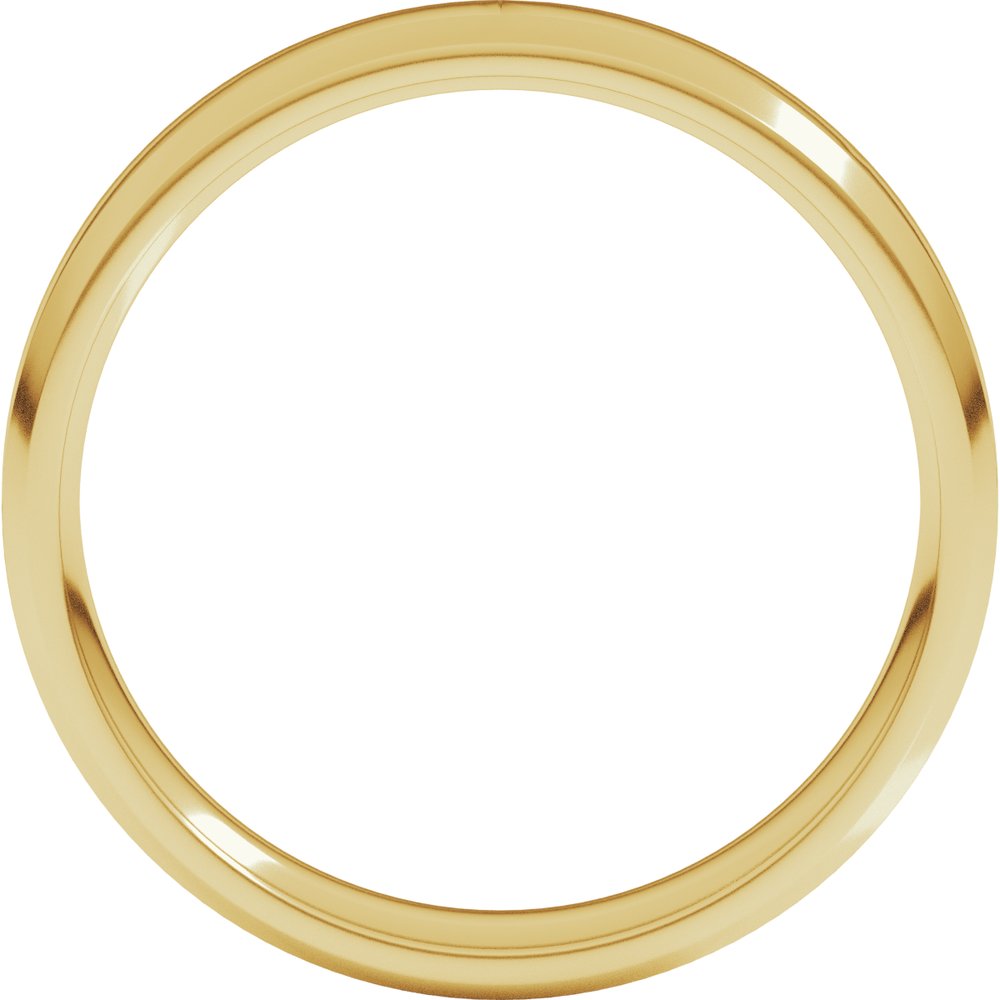 14K Yellow 4 mm Lightweight Beveled-Edge Comfort-Fit Flat Band Size 9