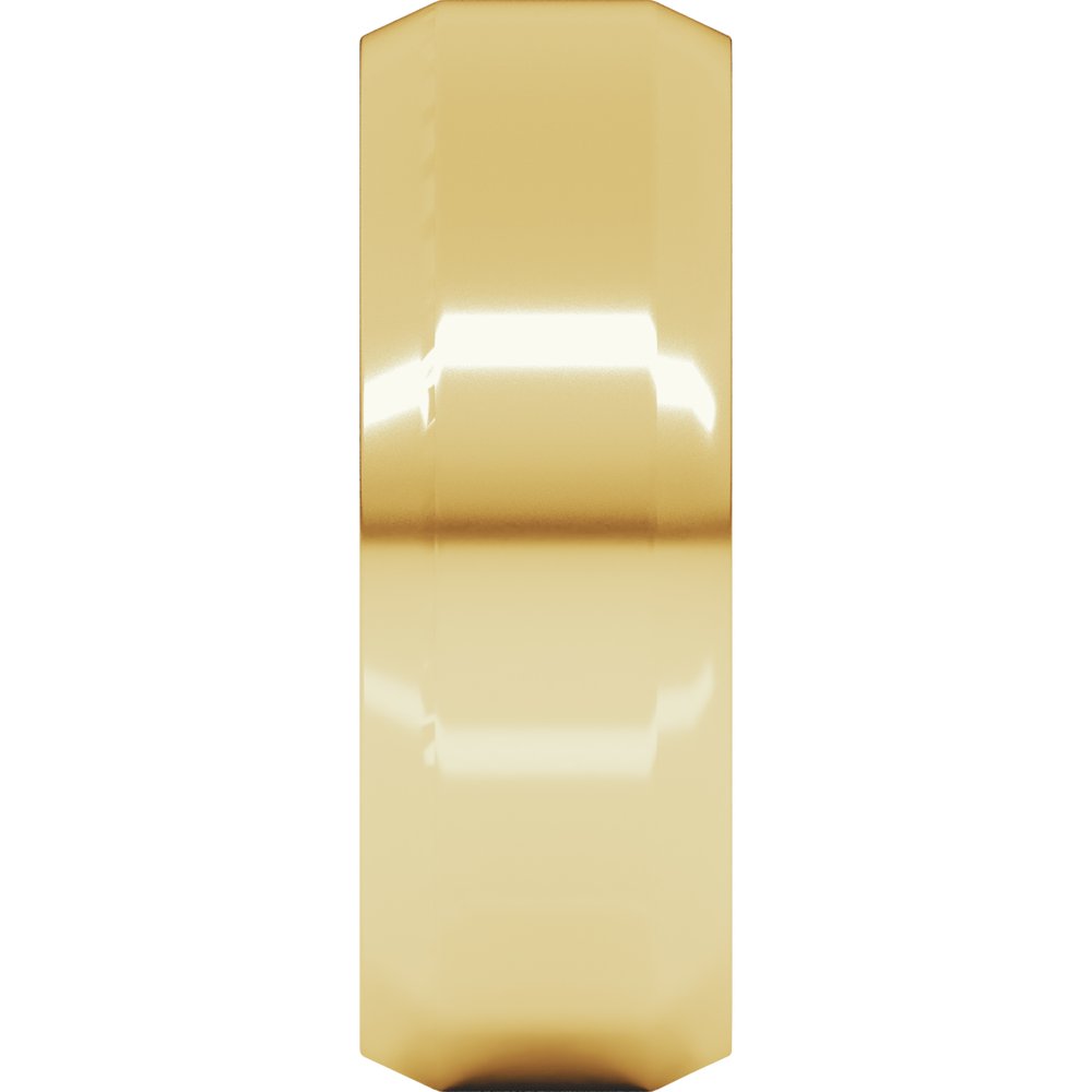 14K Yellow 7 mm Beveled Edge Light Band