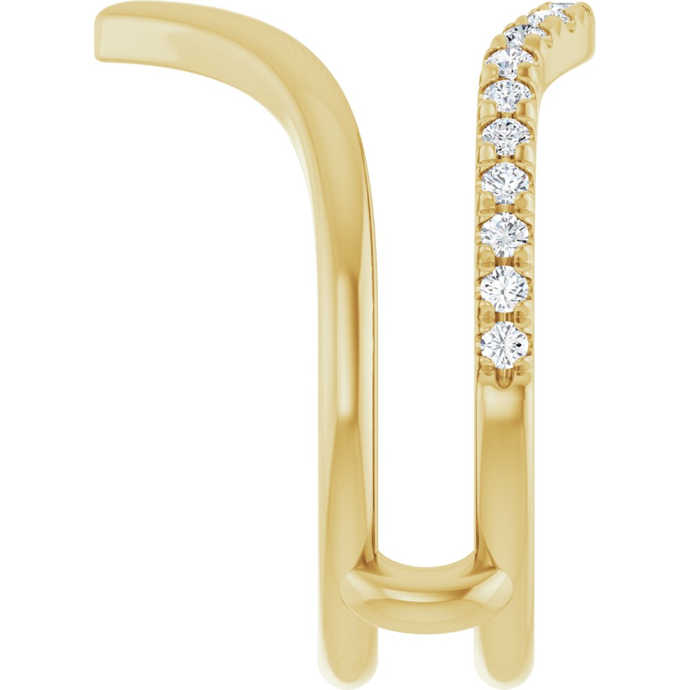 14K Yellow Gold 1/4 CTW Natural Diamond Ring Guard