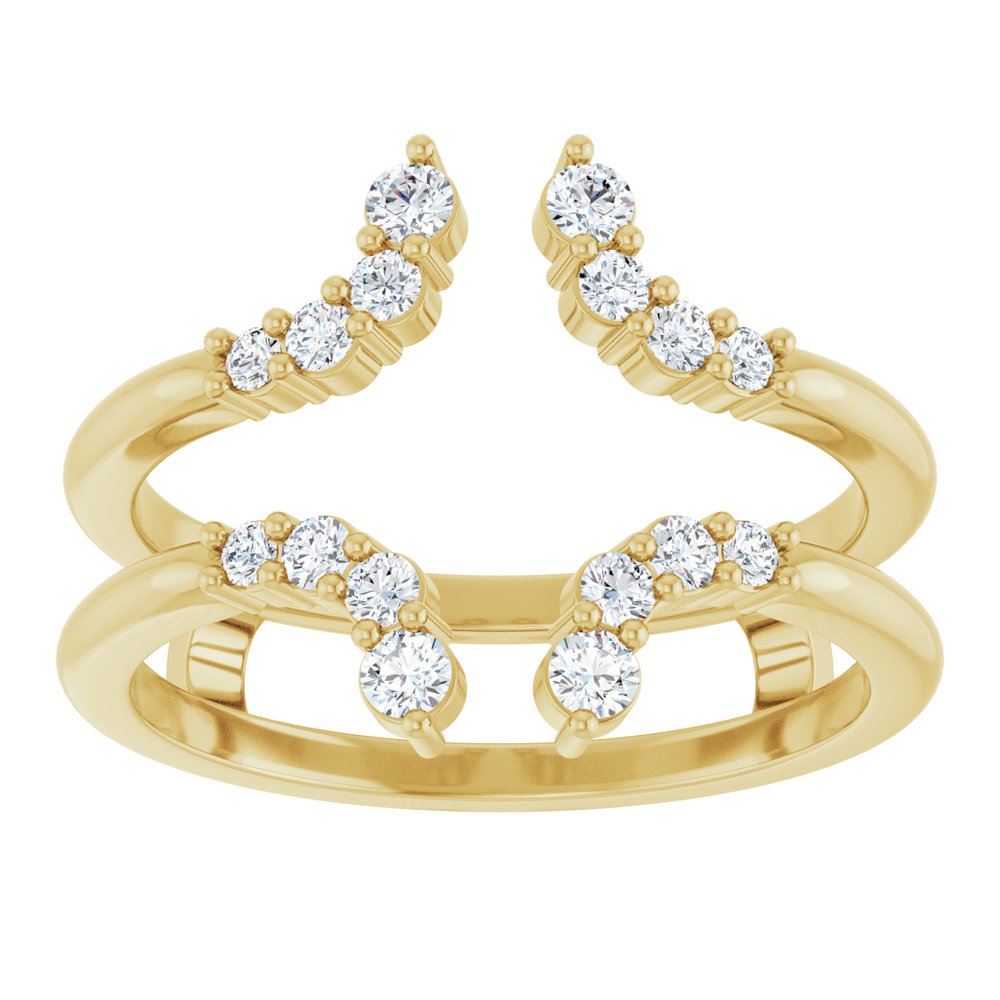 14K Yellow Gold 1/3 CTW Natural Diamond Ring Guard