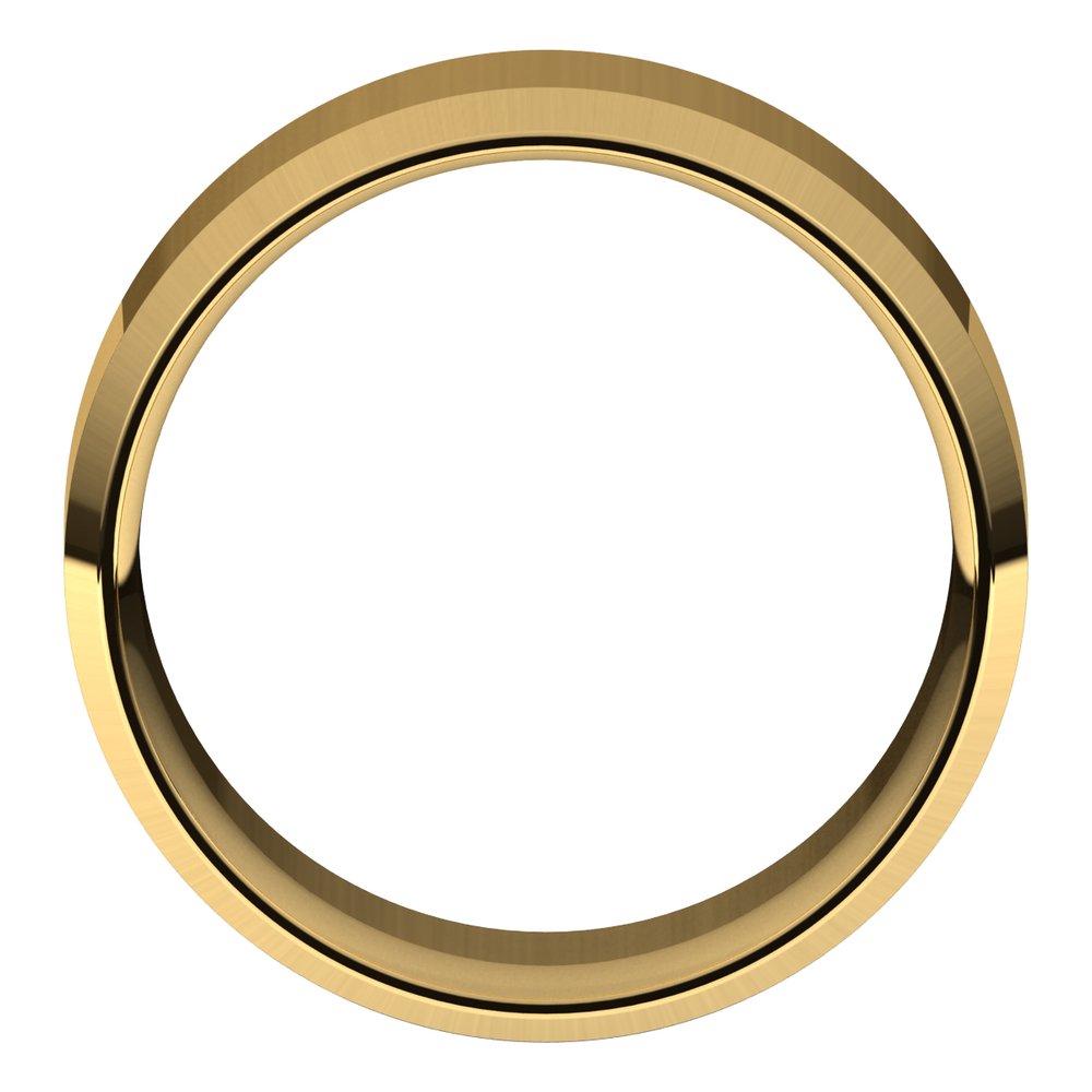 14K Yellow Gold 9 mm Lightweight Beveled-Edge Comfort-Fit Flat Band Size 13.5