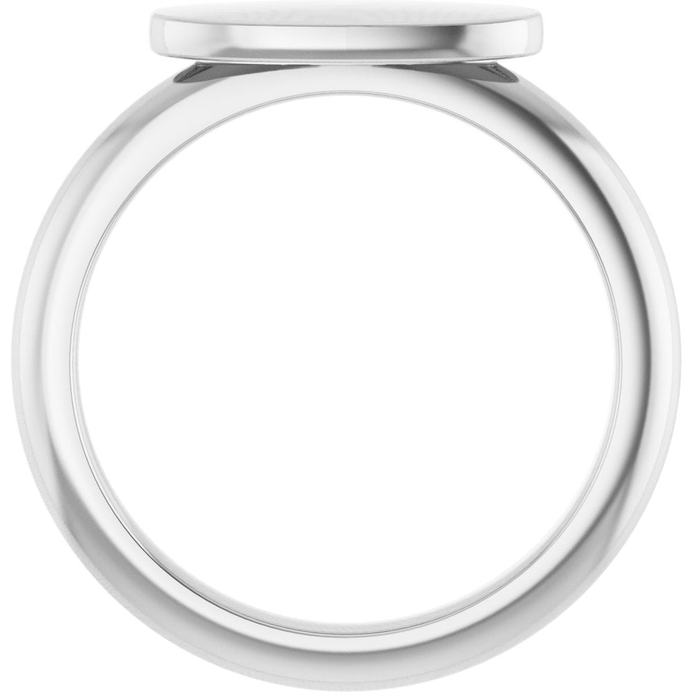 Sterling Silver 13x5.5 mm Oval Signet Ring