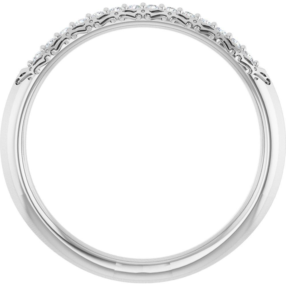 14K White Gold 1/10 CTW Natural Diamond Anniversary Band