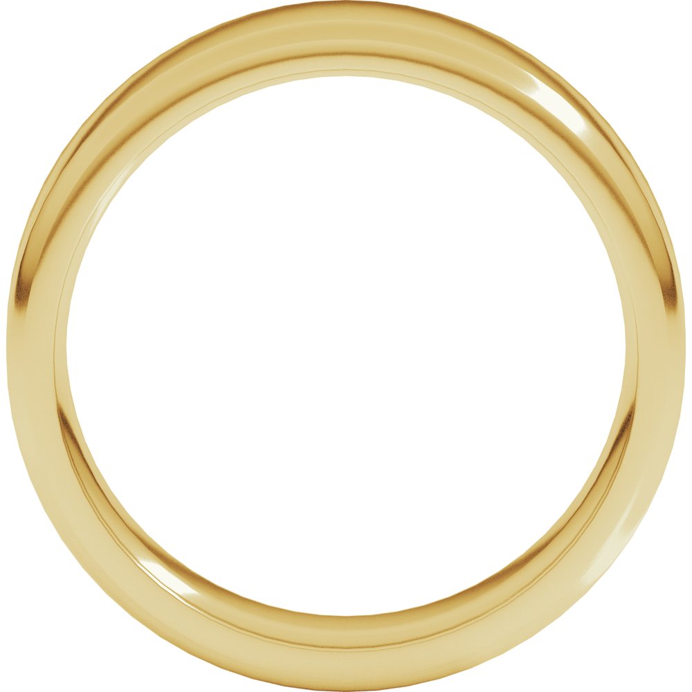 10K Yellow Gold 6 mm Round-Edge Comfort-Fit Flat Band Size 8