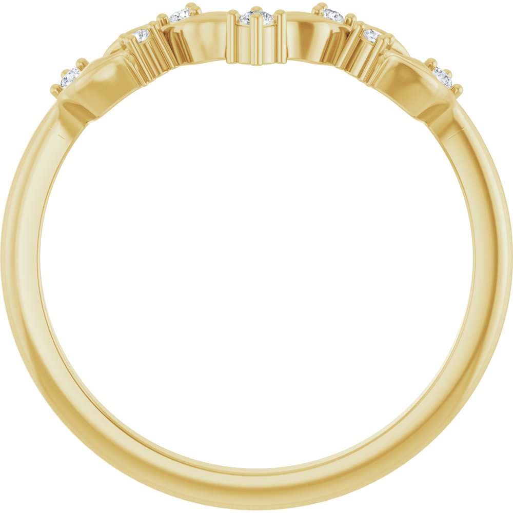 14K Yellow Gold .05 CTW Natural Diamond Contour Band