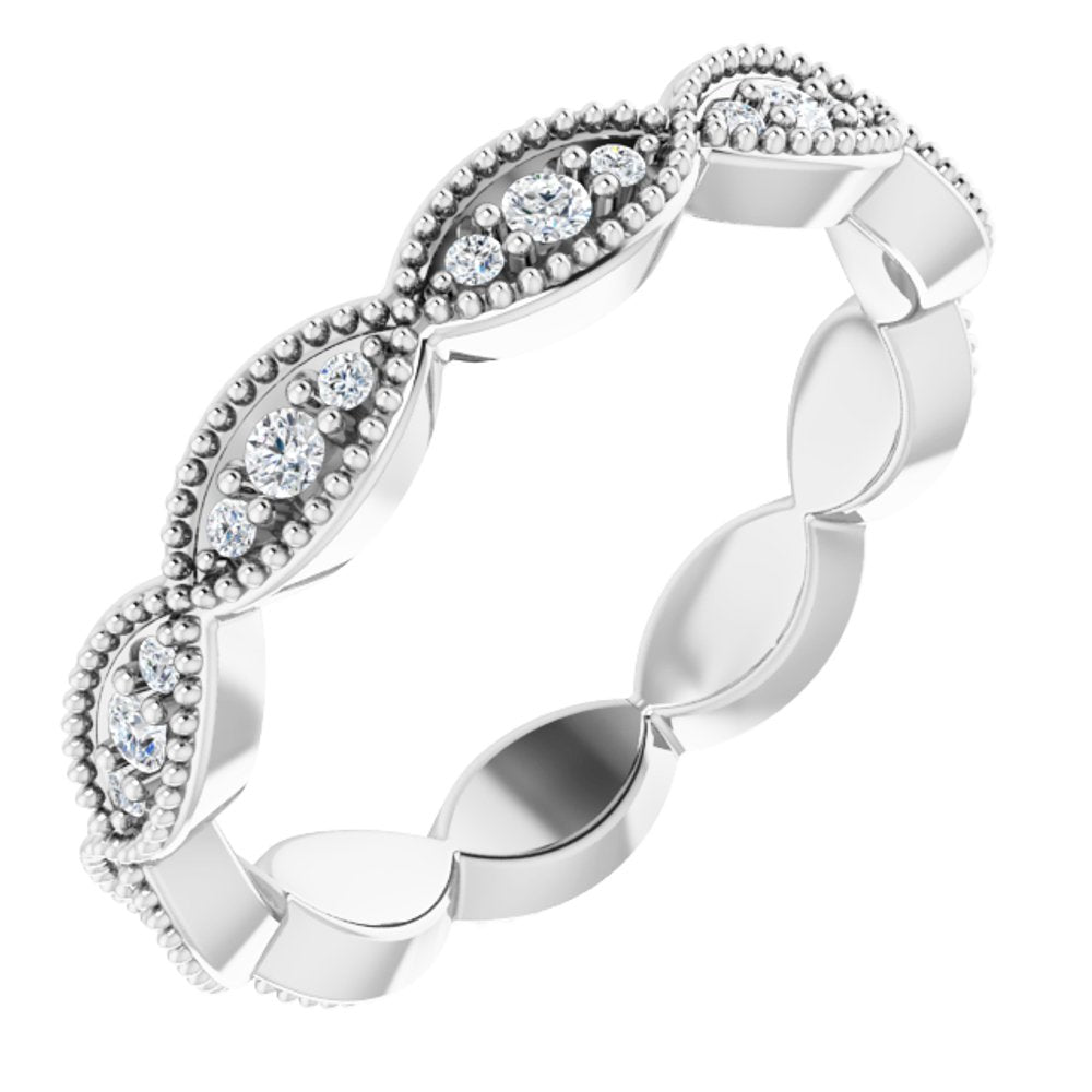 Platinum 1/5 CTW Natural Diamond Eternity Band Size 5