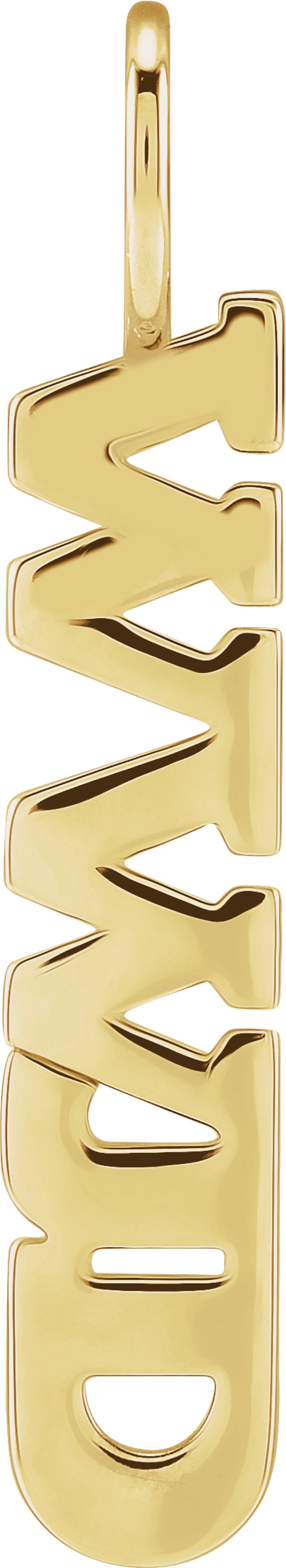 14K Yellow Gold WWJD Charm/Pendant