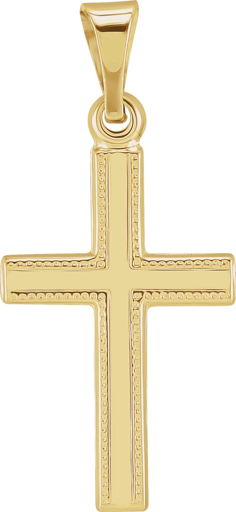 14K Yellow Gold 15x9.5 mm Cross Pendant