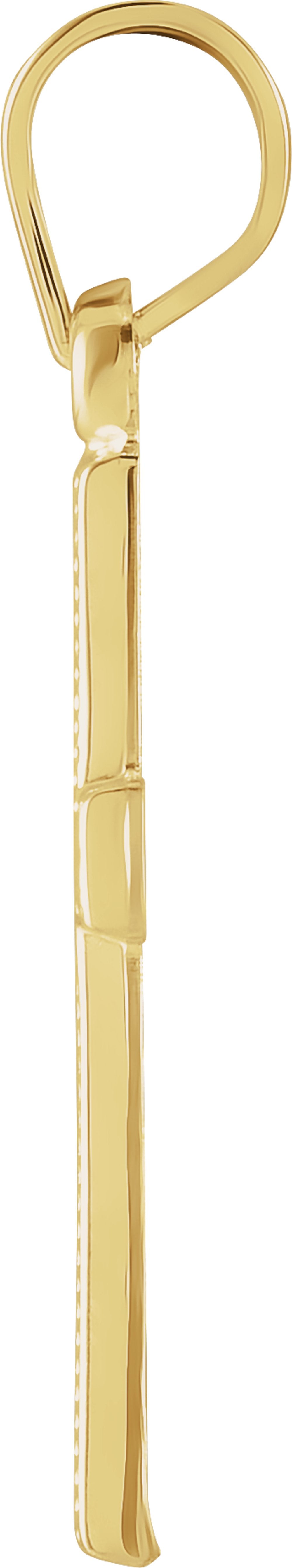 14K Yellow Gold 15x9.5 mm Cross Pendant