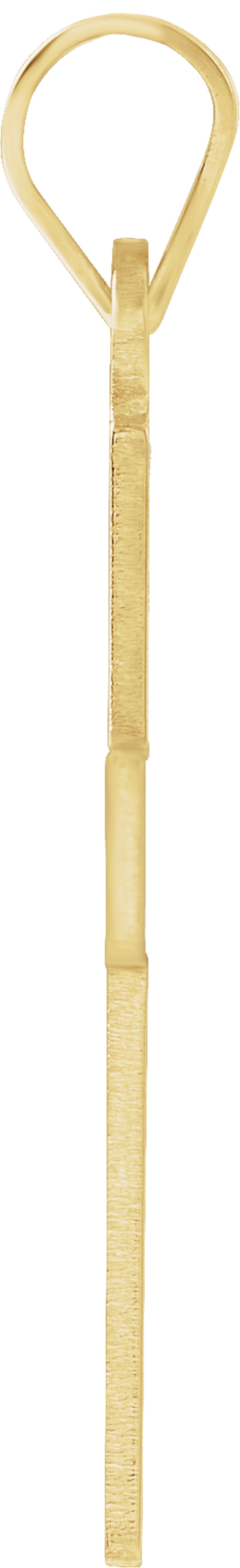 14K Yellow Gold Engravable Cross Pendant