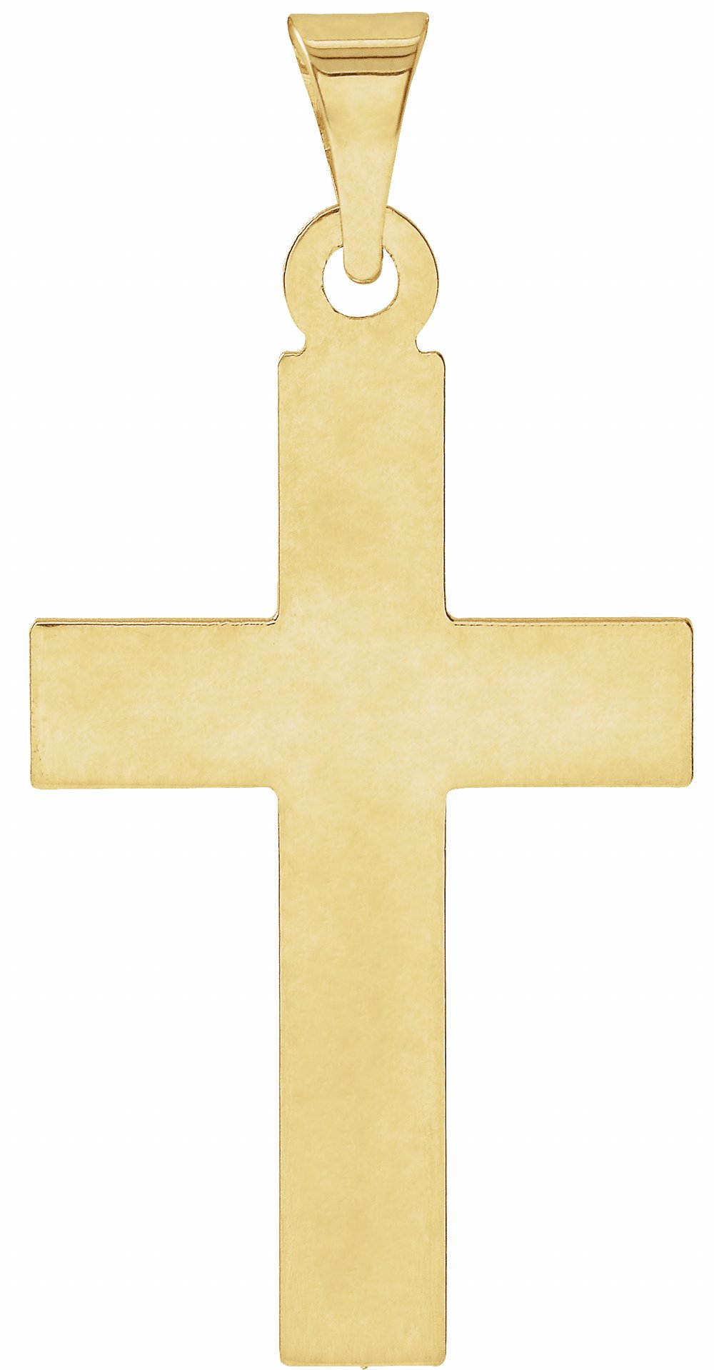 14K Yellow Gold Engravable Cross Pendant