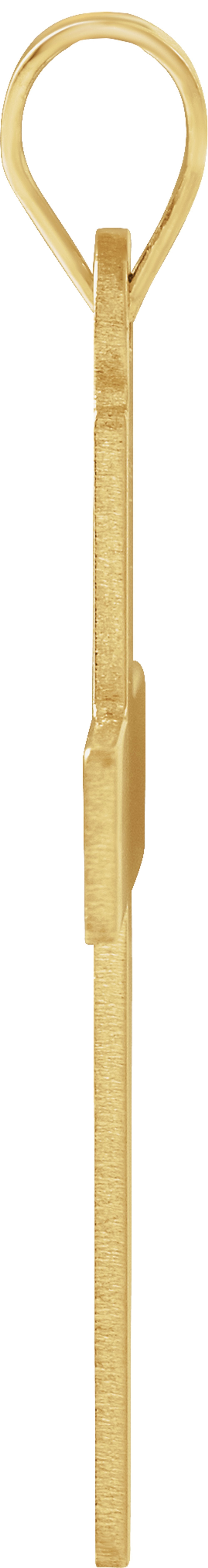 14K Yellow Gold Engravable Cross Pendant