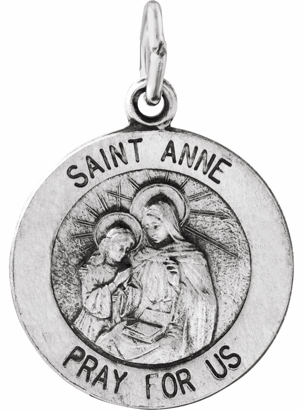 Sterling Silver 15 mm St. Anne Medal