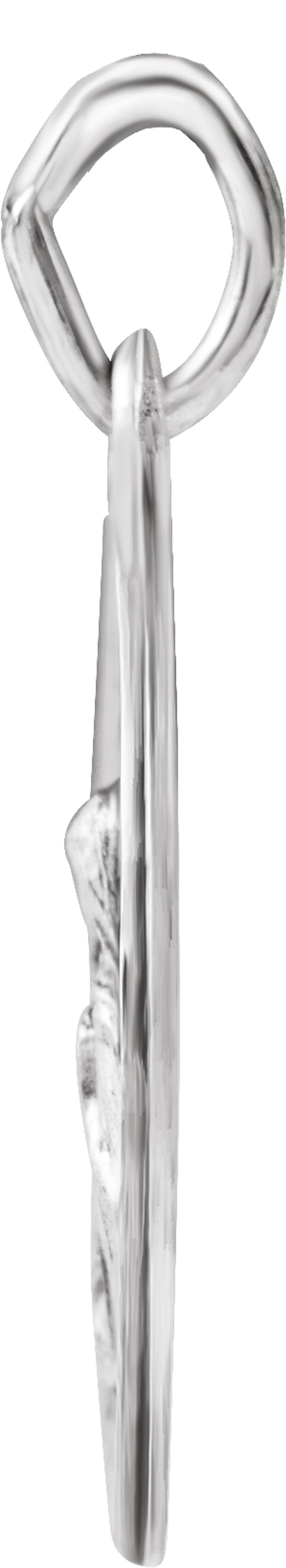 14K White 15 mm St. Anne Medal