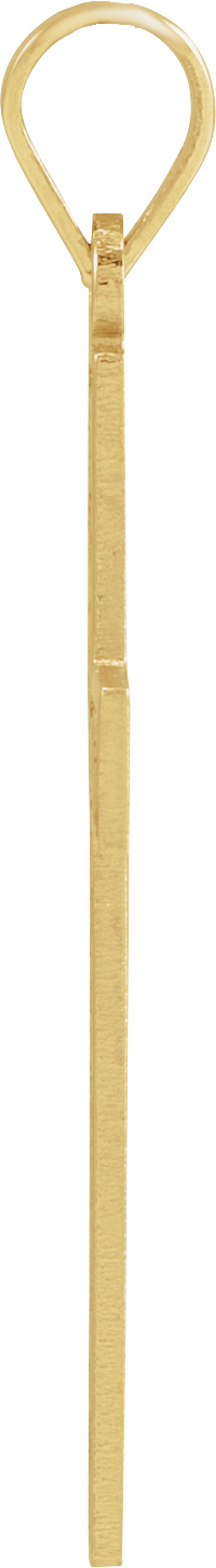 14K Yellow Gold 29.4x14 mm Cross Pendant