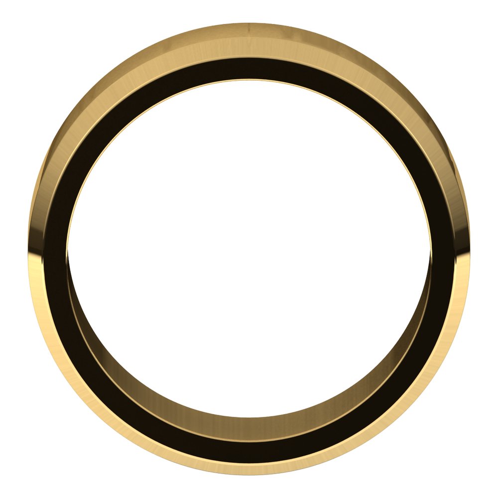 14K Yellow Gold 8 mm Beveled-Edge Flat Band Size 7.5