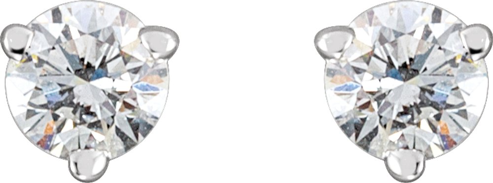 14K White .06 CTW Natural Diamond Earrings