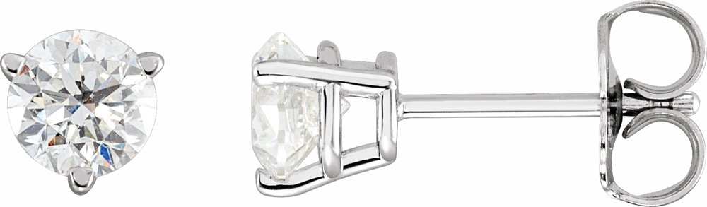 14K White Gold 3/4 CTW Lab-Grown Diamond Earrings