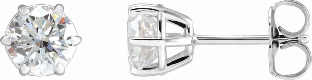 14K White Gold 1 1/2 CTW Lab-Grown Diamond Earrings