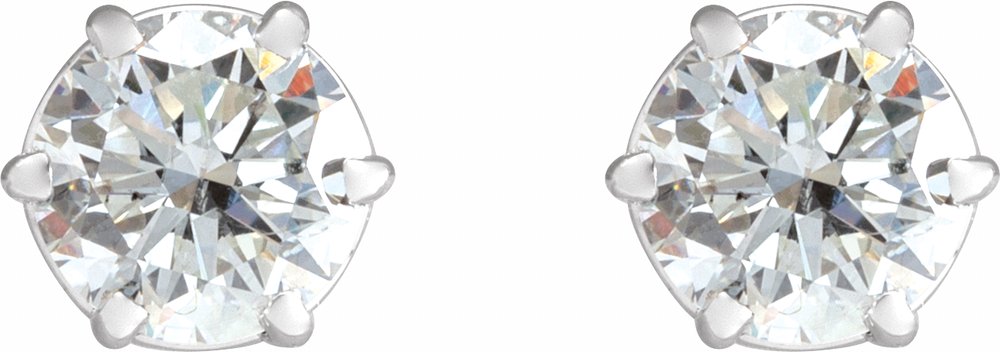 14K White Gold 1 1/2 CTW Lab-Grown Diamond Earrings