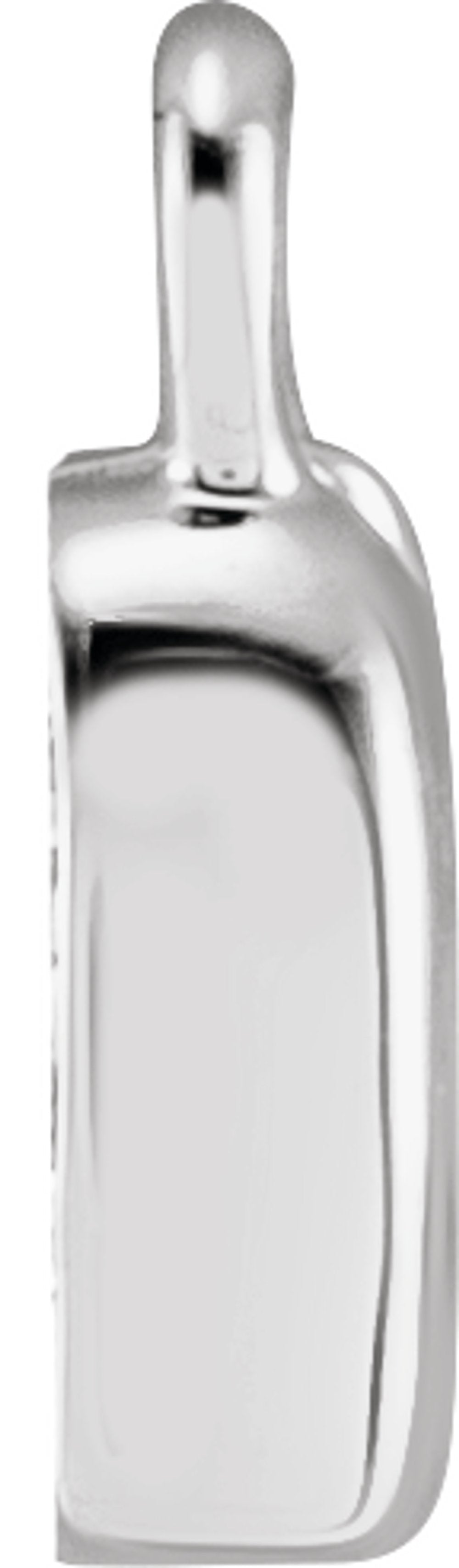 14K White Petite Pavé™ .02 CTW Natural Diamond Initial N Dangle