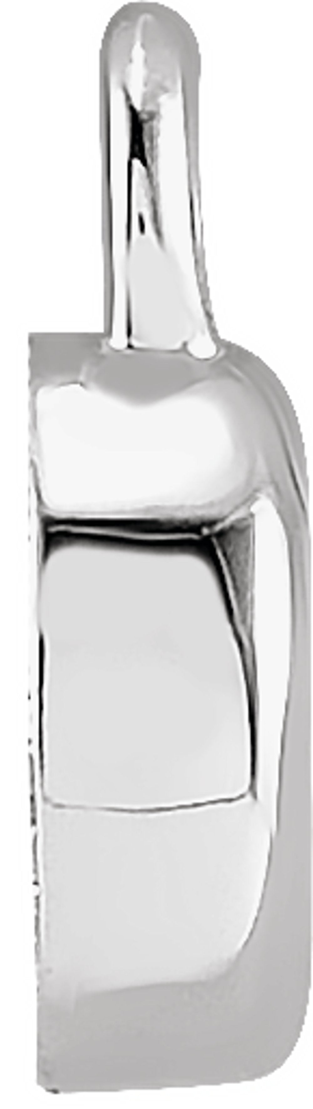 14K White Petite Pavé™ .025 CTW Natural Diamond Initial O Dangle