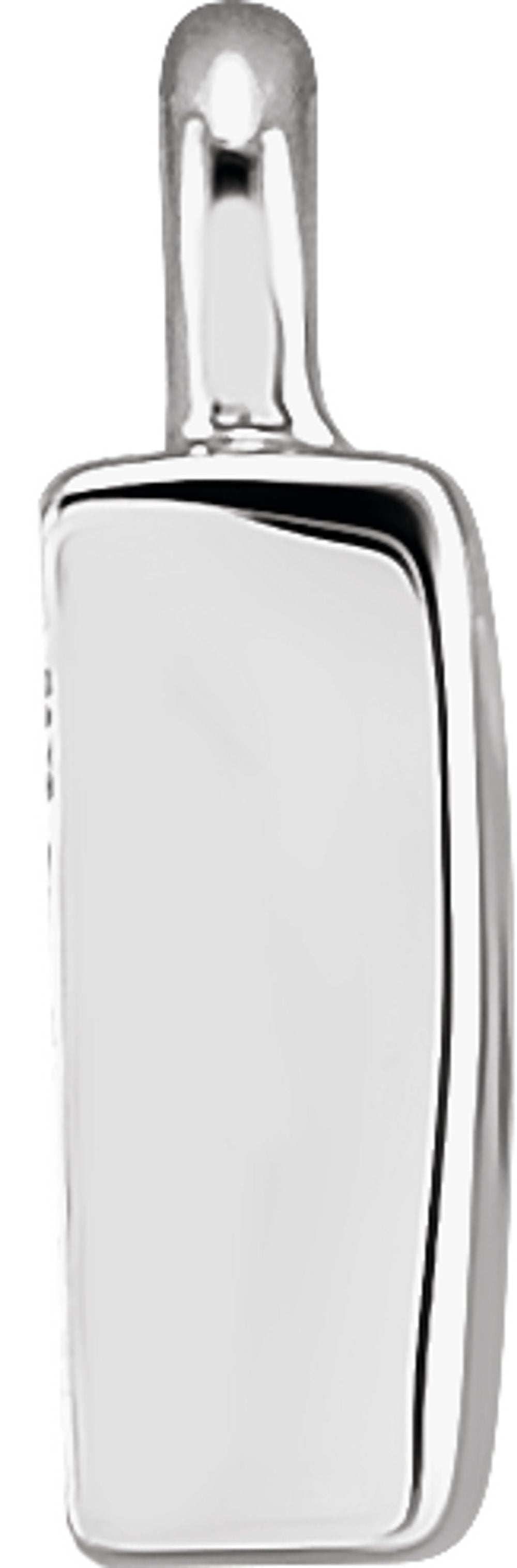 14K White Petite Pavé™ .025 CTW Natural Diamond Initial Q Dangle