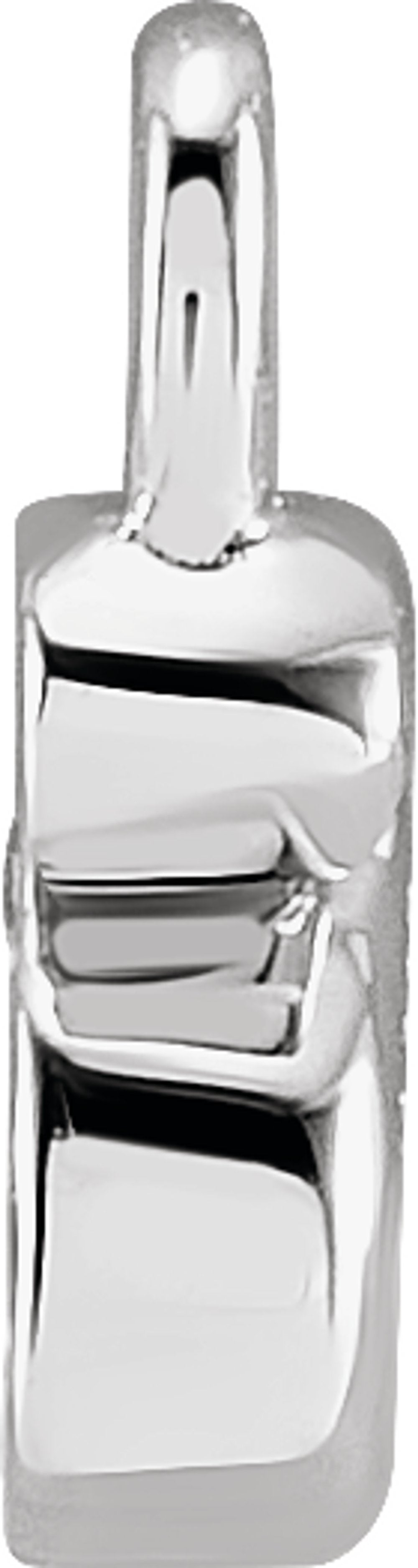 14K White Petite Pavé™ .02 CTW Natural Diamond Initial S Dangle