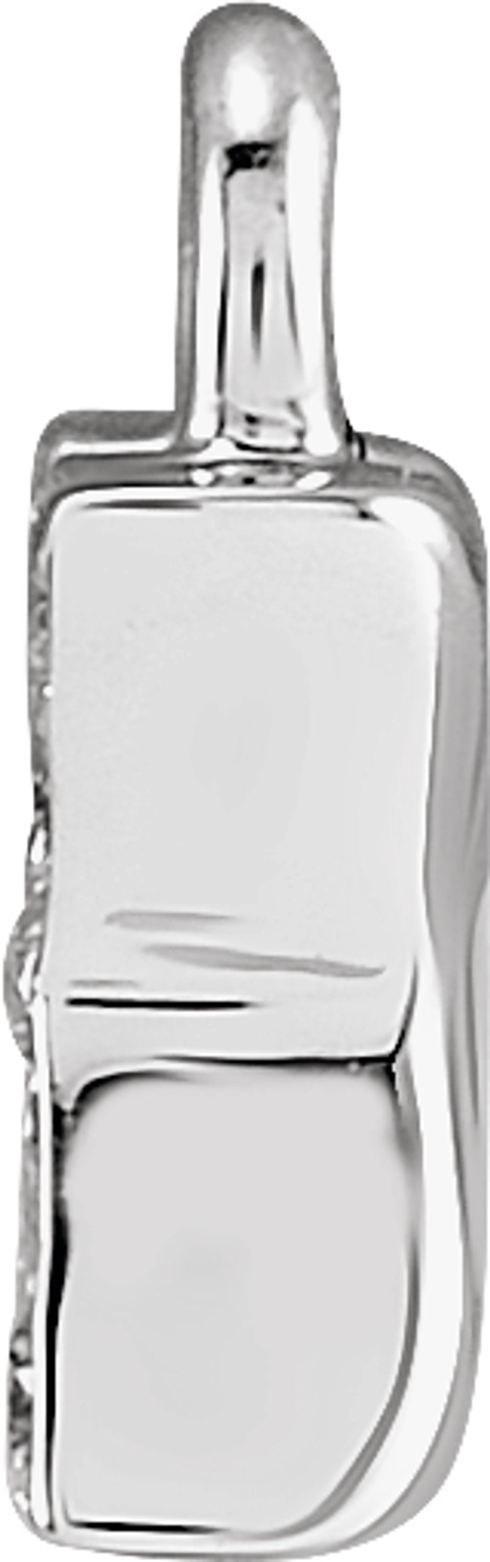 14K White Petite Pavé™ .02 CTW Natural Diamond Initial X Dangle