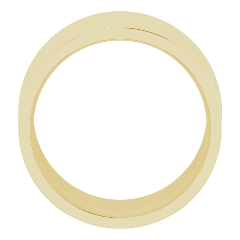14K Yellow Gold 12 mm Lightweight Comfort-Fit Flat Band Size 6