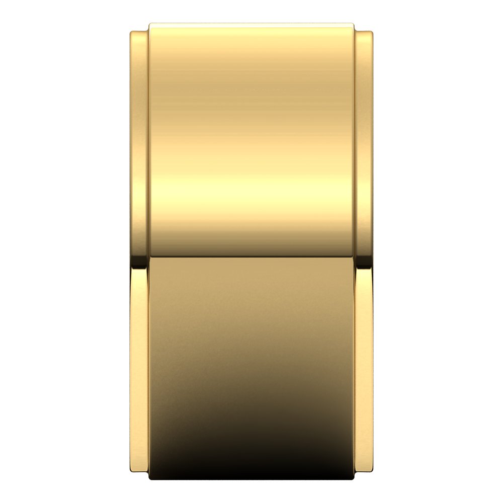 14K Yellow 11 mm Stepped-Edge Comfort-Fit Flat Band Size 9