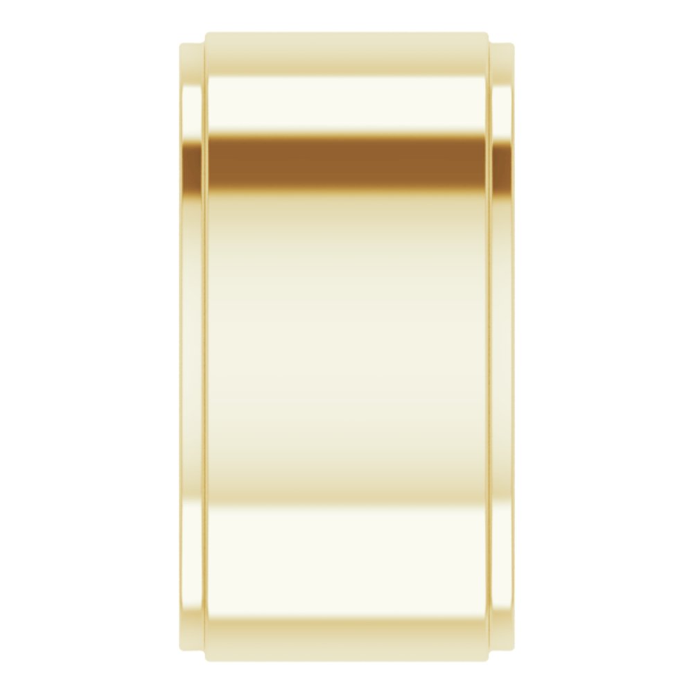 10K Yellow Gold 11 mm Stepped-Edge Comfort-Fit Flat Band Size 11.5