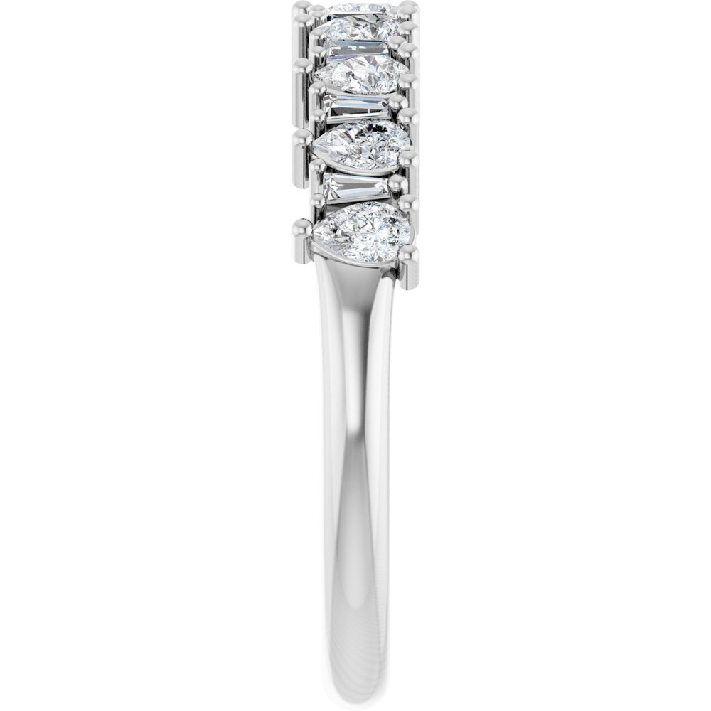 14K White 1/2 CTW Natural Diamond Anniversary Band