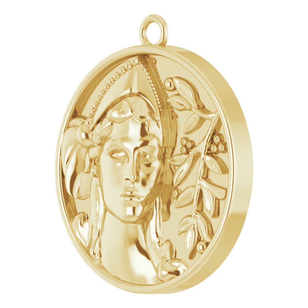 14K Yellow Athena Coin Dangle
