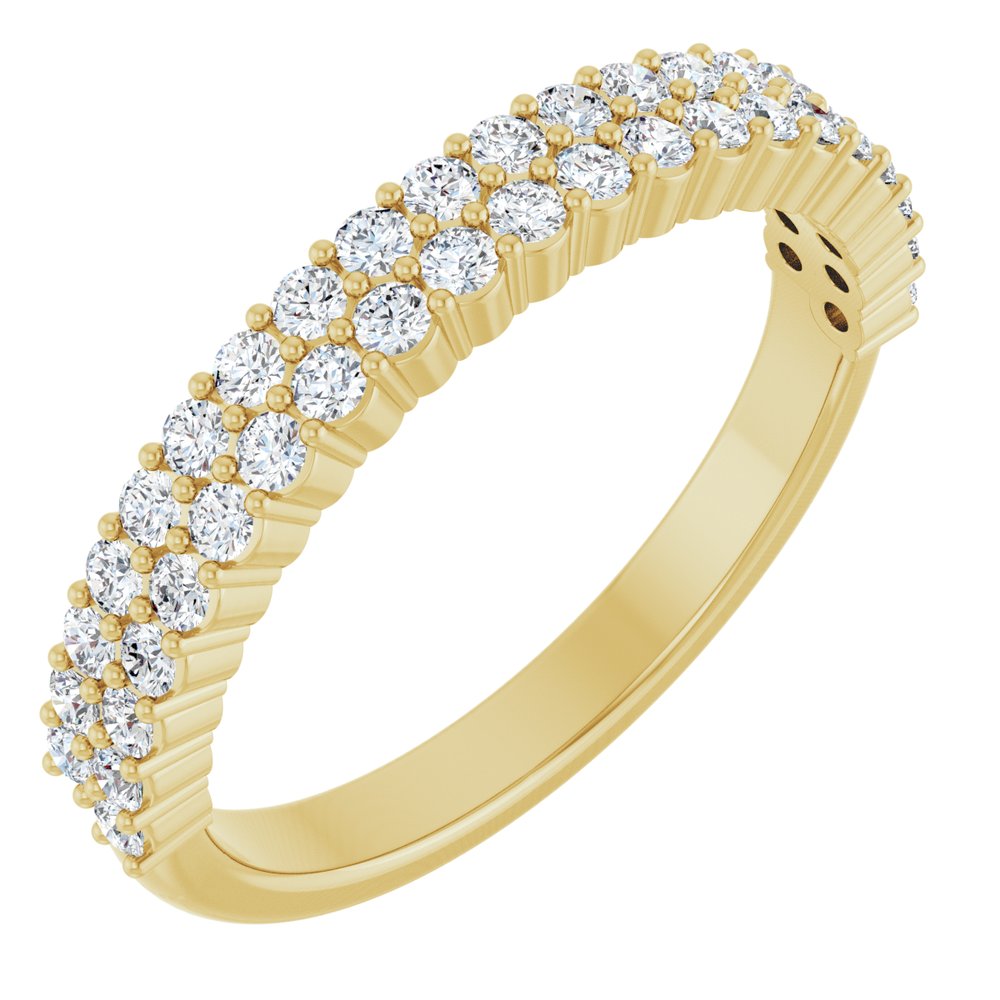 14K Yellow Gold 1/2 CTW Lab-Grown Diamond Anniversary Band