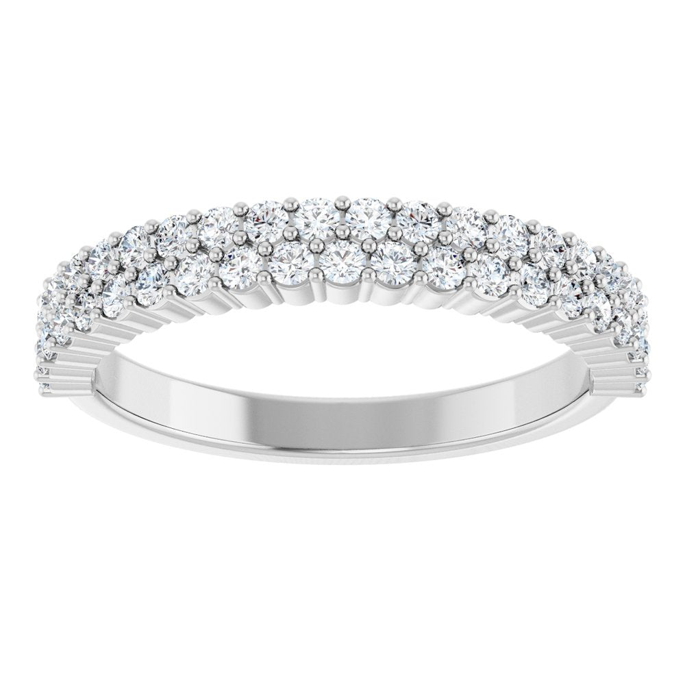 14K White Gold 1/2 CTW Lab-Grown Diamond Anniversary Band