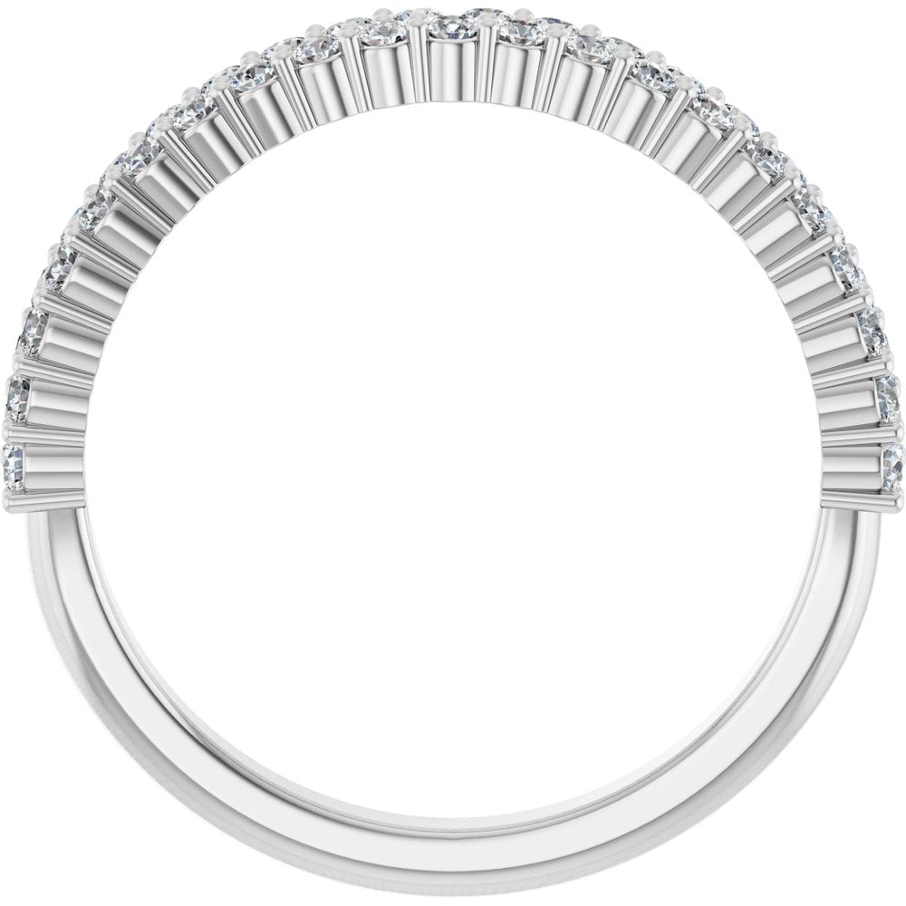 14K White 1/2 CTW Natural Diamond Anniversary Band
